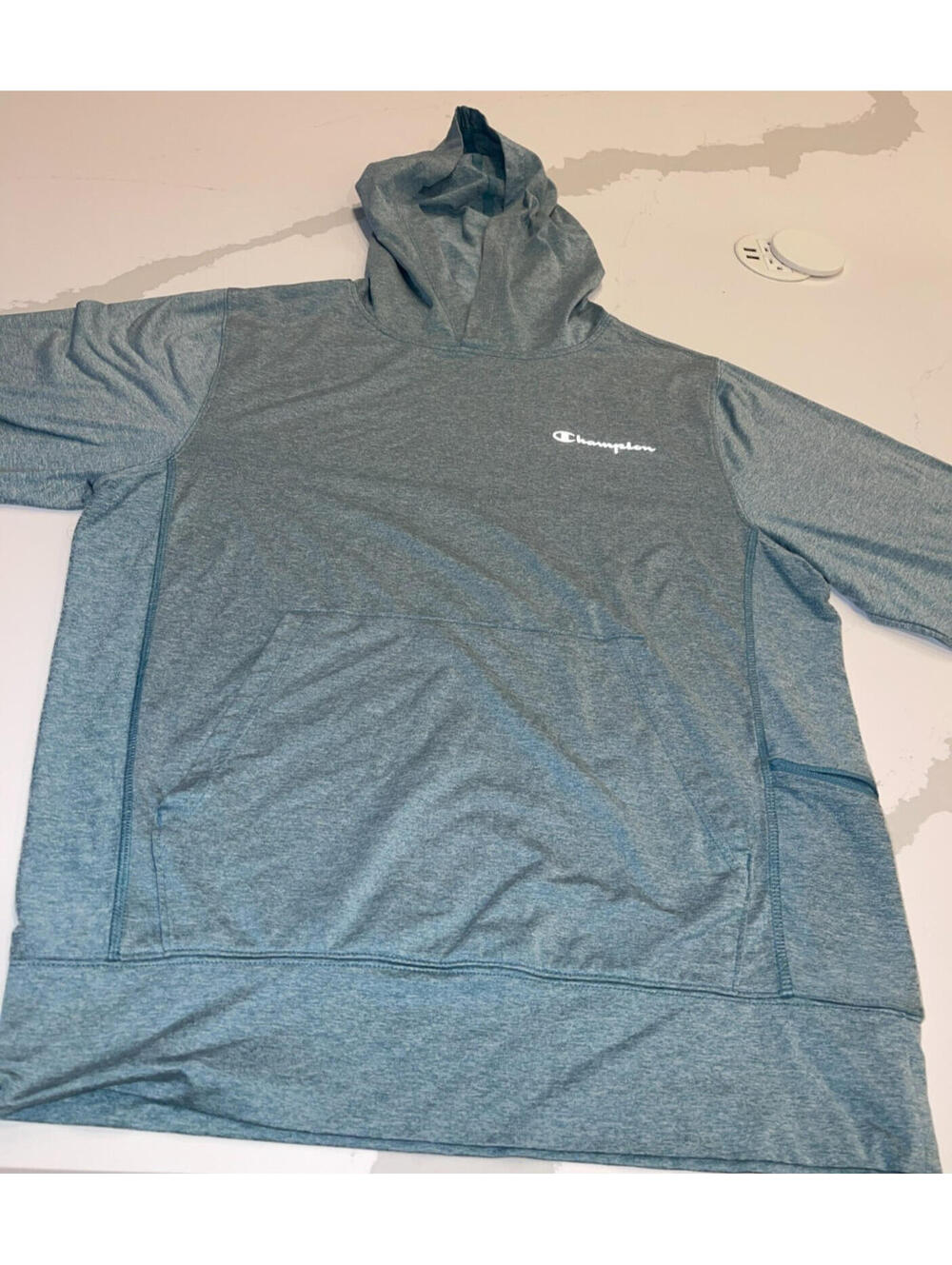 CHAMPION ATHELTIC GYM WEAR LIGHTWEIGHT HOODIE STRETCH PULLOVER SHIRT MEN'S SMALL
